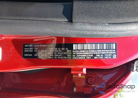 2020 Alfa Romeo Stelvio Ti Sport Awd из США, поврежденный, VIN ZASPAKBN8L7C76199